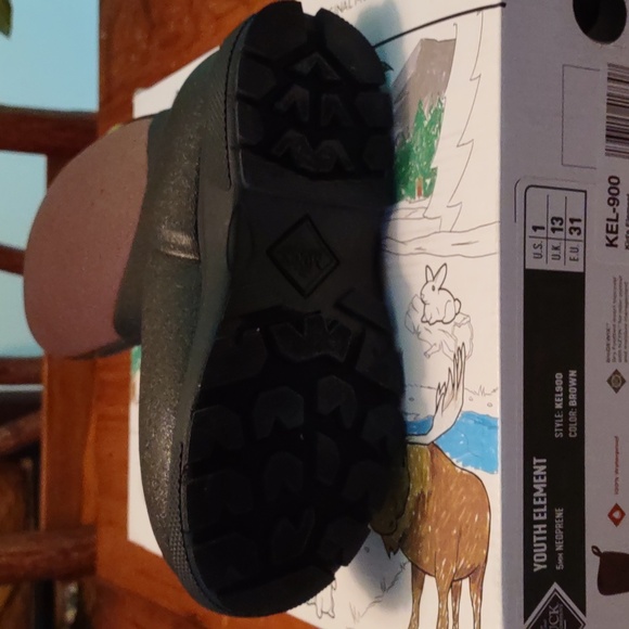 New in box muck boot youth element brown sz 12 - Picture 5 of 9